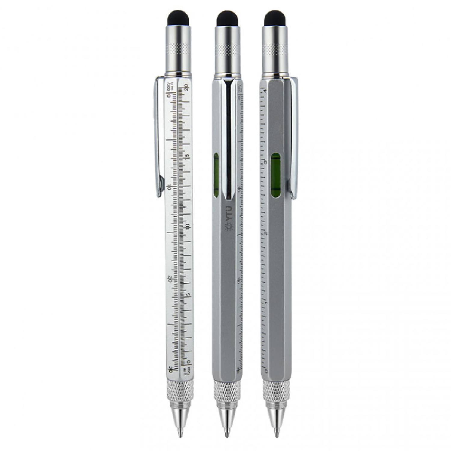 YTÜ - Metal Su Terazili - Tornavidalı Touchpen Kalem