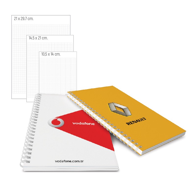KP02119-1018 Yandan Spiralli Karton Defter